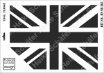 Schablone-Stencil A3 376-0865 England Flagge